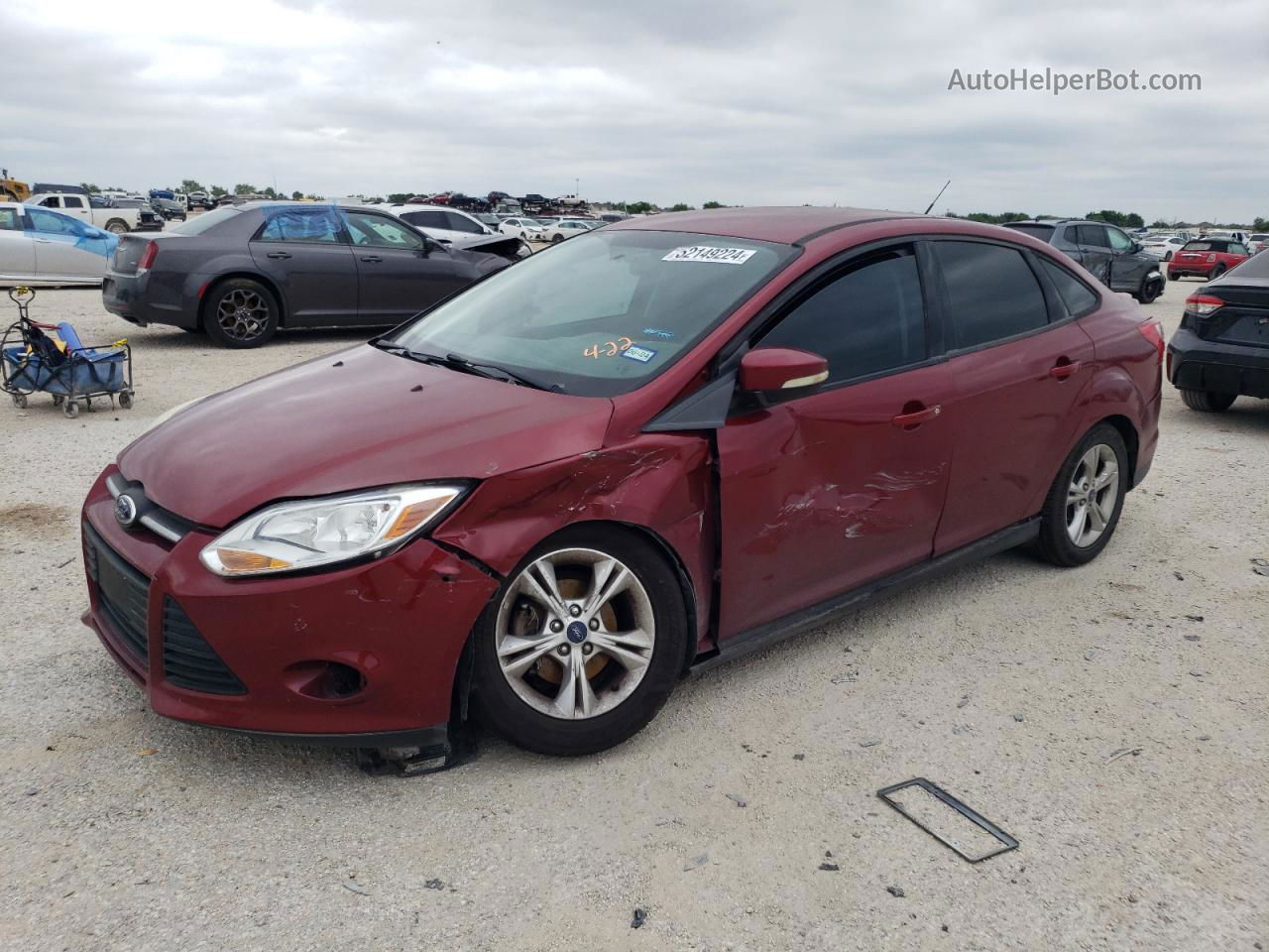 2014 Ford Focus Se Красный vin: 1FADP3F29EL236360