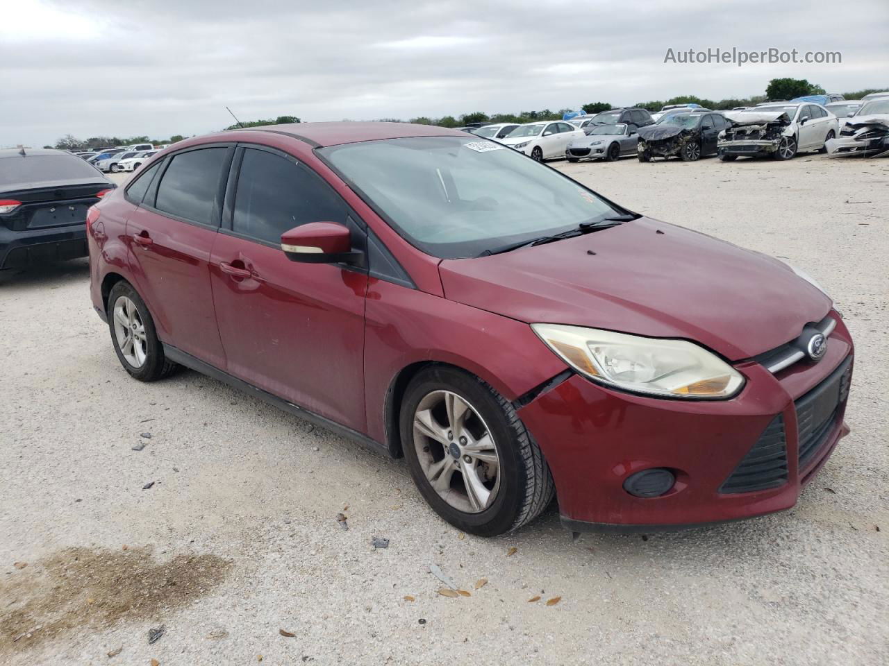 2014 Ford Focus Se Red vin: 1FADP3F29EL236360