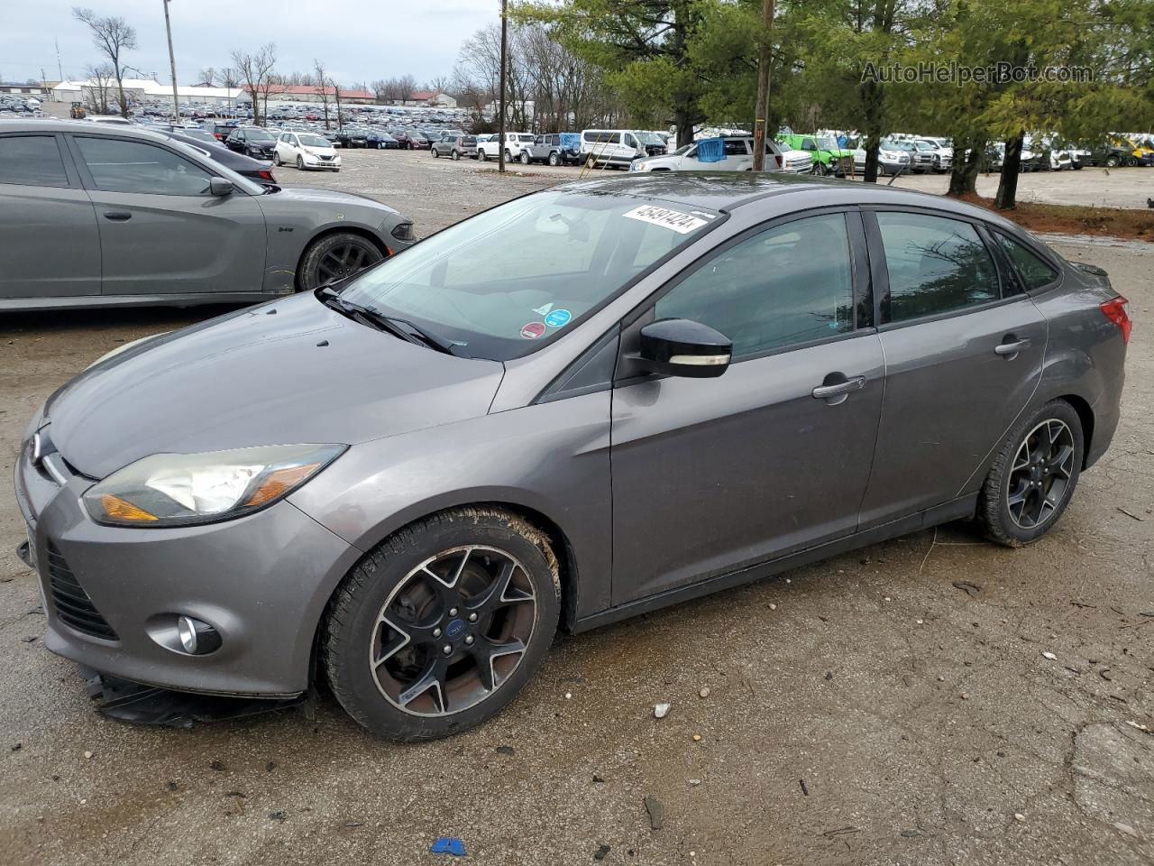 2014 Ford Focus Se Gray vin: 1FADP3F29EL305189