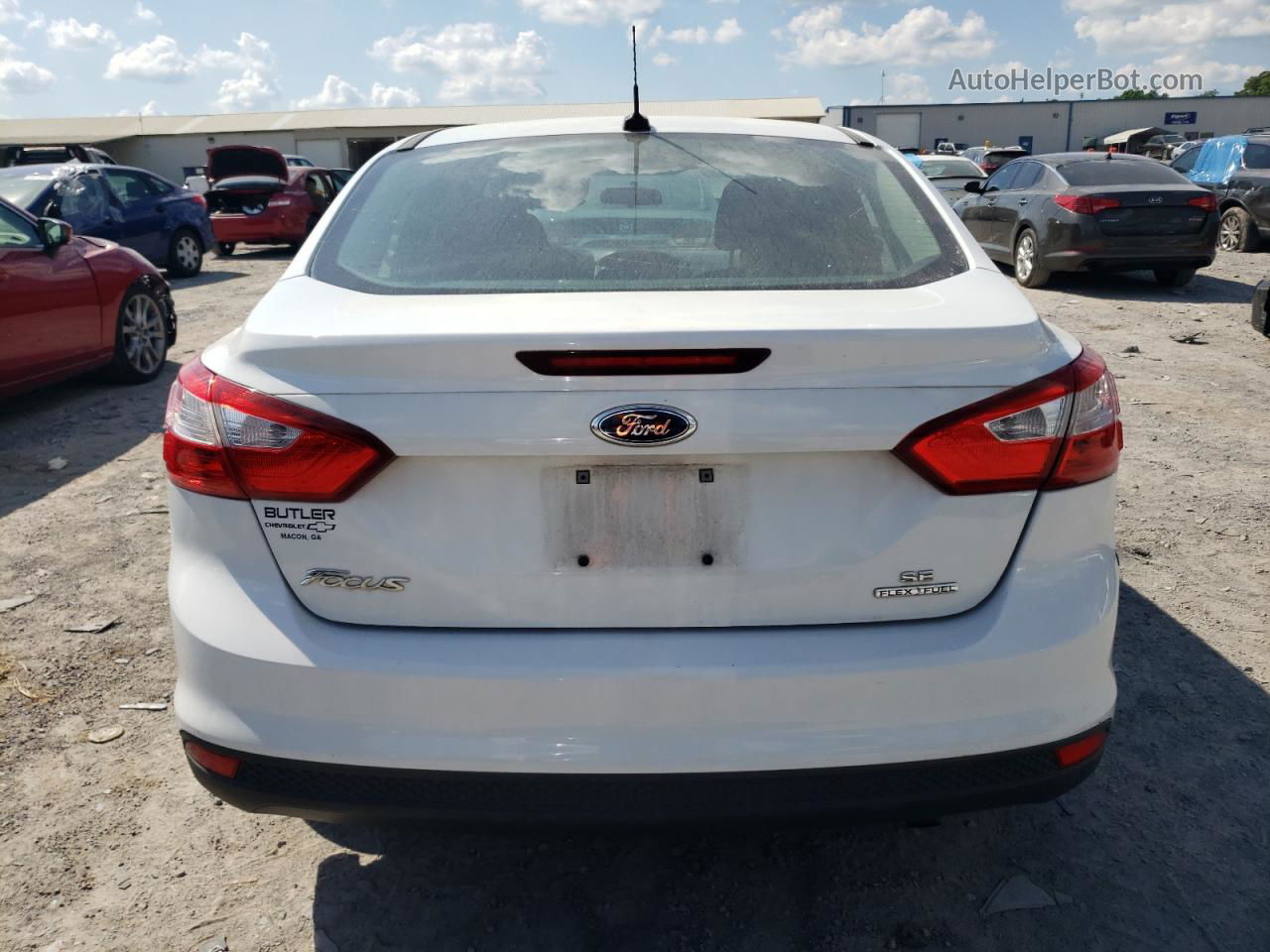 2014 Ford Focus Se White vin: 1FADP3F29EL375887