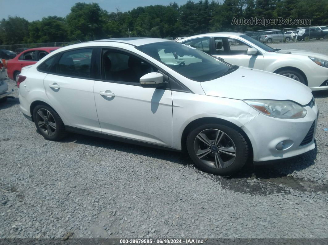 2014 Ford Focus Se White vin: 1FADP3F29EL415904