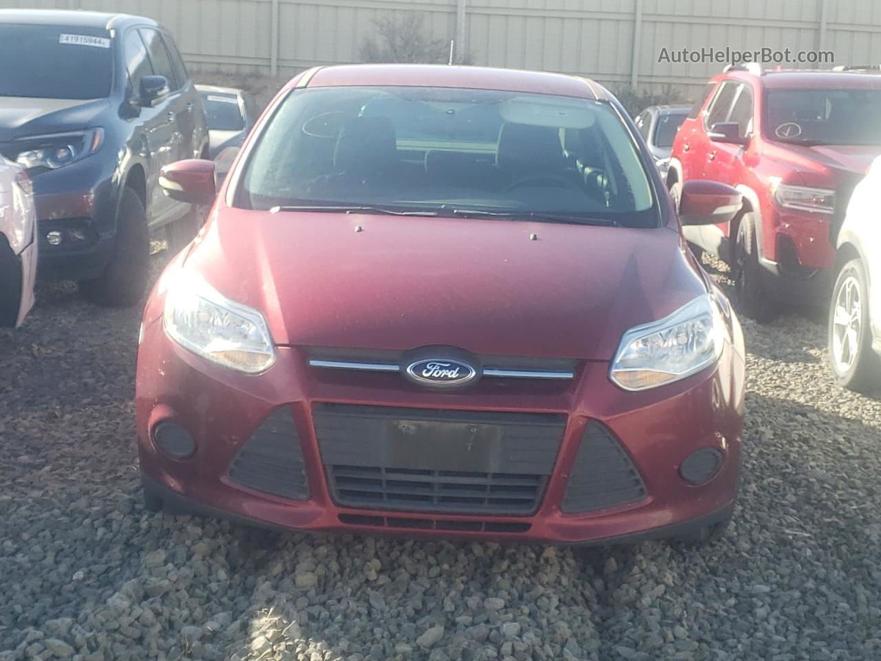 2014 Ford Focus Se Red vin: 1FADP3F29EL454377