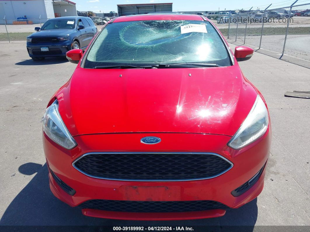 2015 Ford Focus Se Red vin: 1FADP3F29FL220046