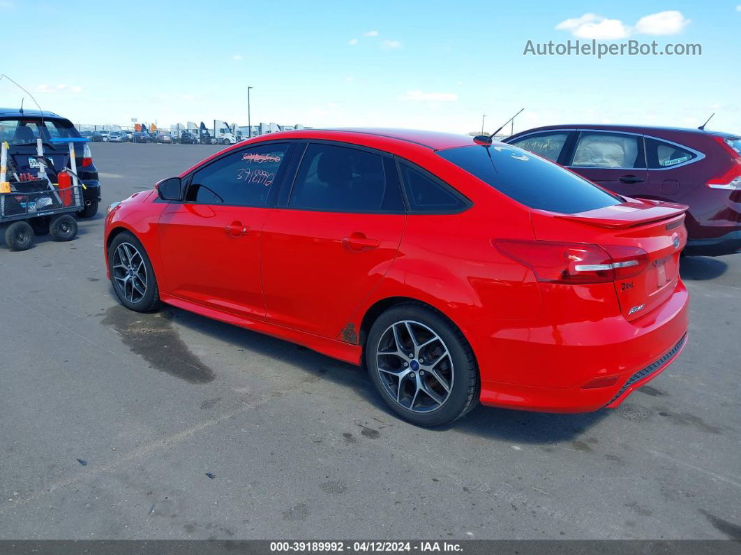 2015 Ford Focus Se Red vin: 1FADP3F29FL220046