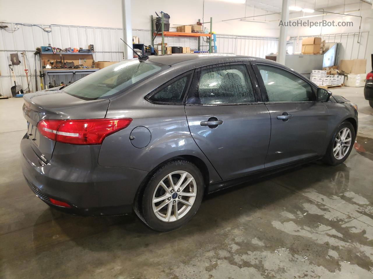 2015 Ford Focus Se Gray vin: 1FADP3F29FL239924