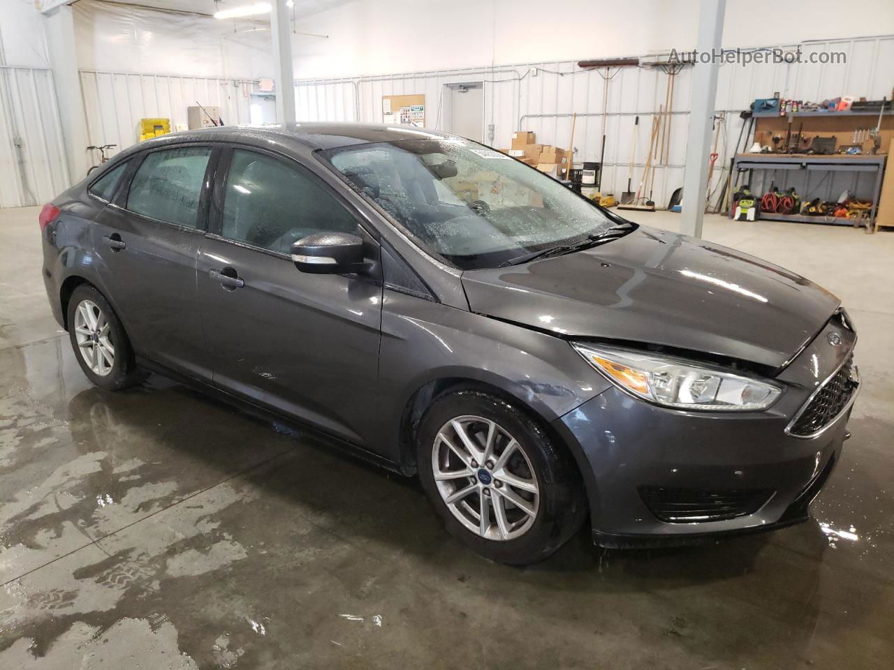 2015 Ford Focus Se Gray vin: 1FADP3F29FL239924