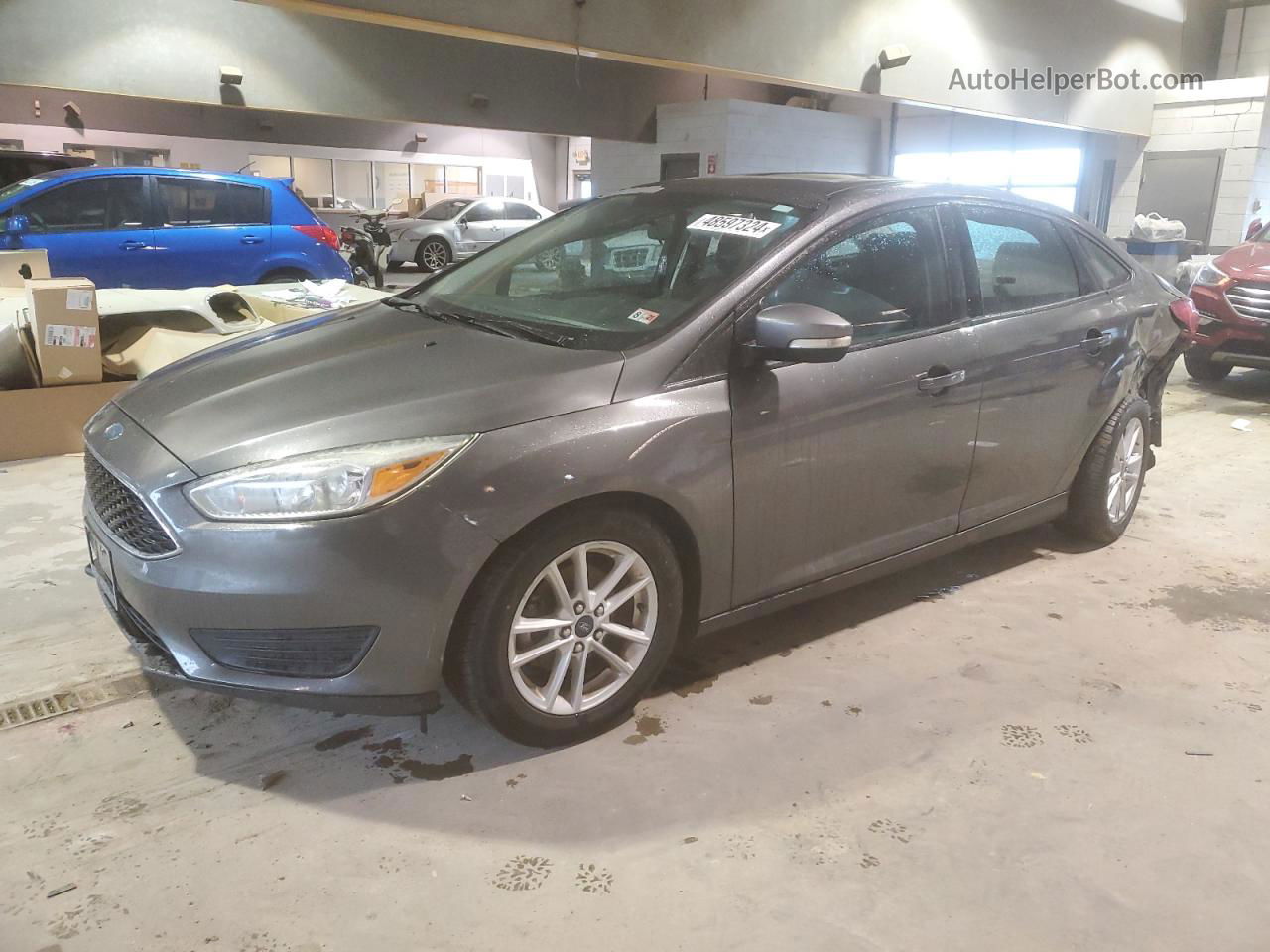 2015 Ford Focus Se Gray vin: 1FADP3F29FL316808