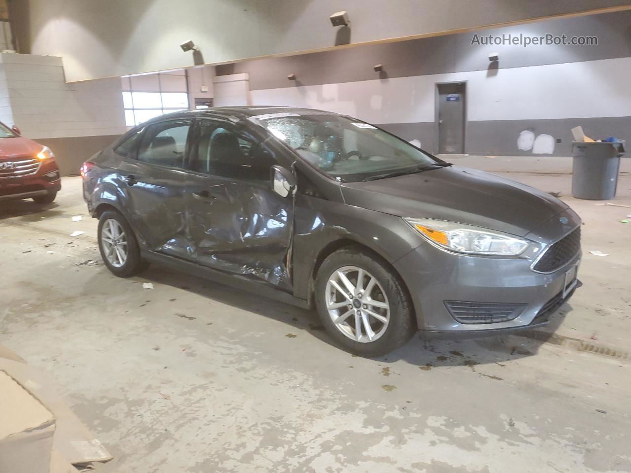 2015 Ford Focus Se Gray vin: 1FADP3F29FL316808