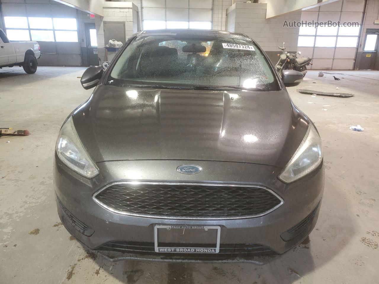 2015 Ford Focus Se Gray vin: 1FADP3F29FL316808