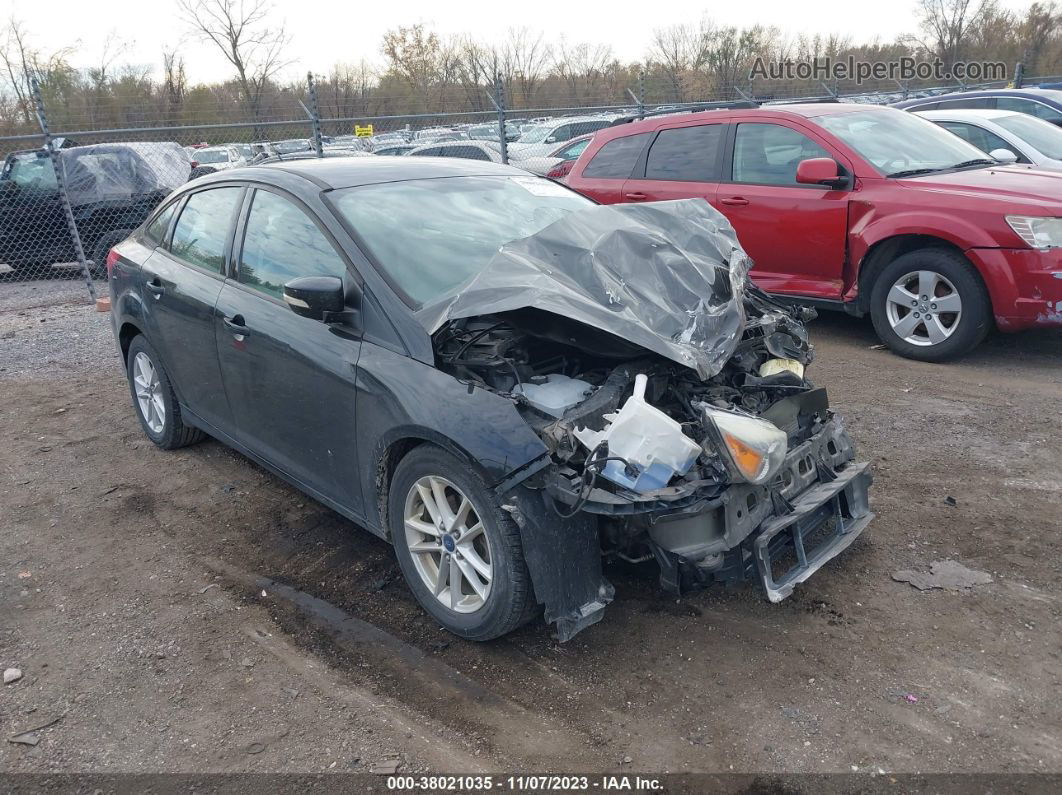 2015 Ford Focus Se Black vin: 1FADP3F29FL345130