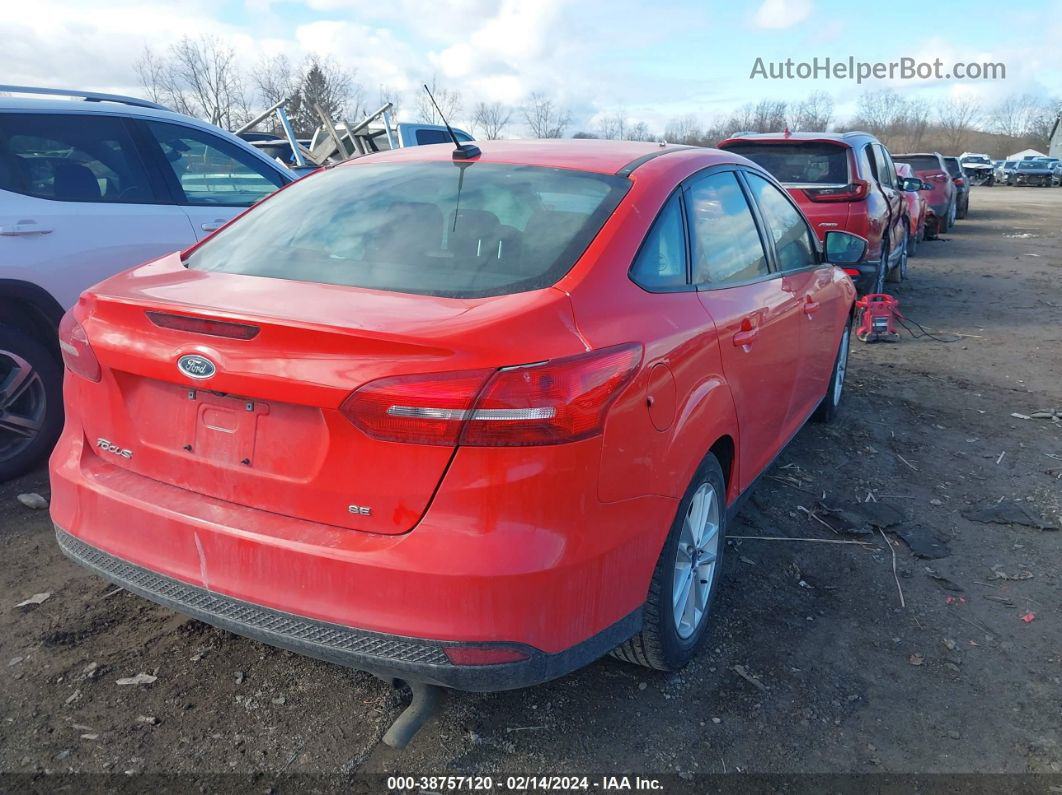 2015 Ford Focus Se Red vin: 1FADP3F29FL345886