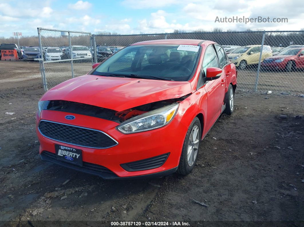 2015 Ford Focus Se Red vin: 1FADP3F29FL345886