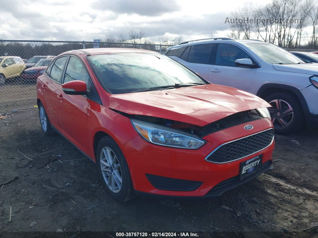 2015 Ford Focus Se Red vin: 1FADP3F29FL345886