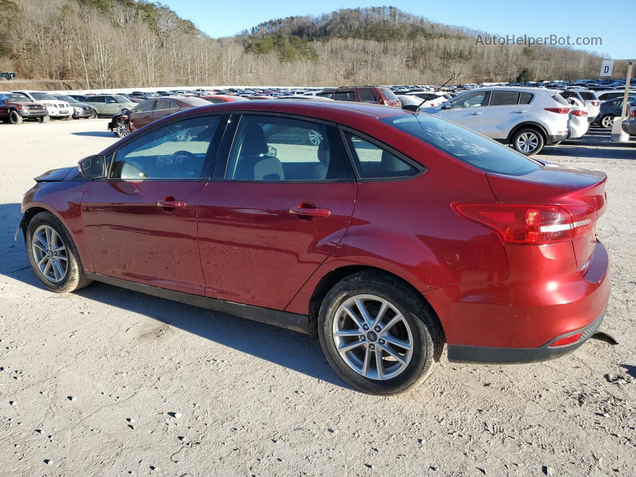 2017 Ford Focus Se Maroon vin: 1FADP3F29HL340545