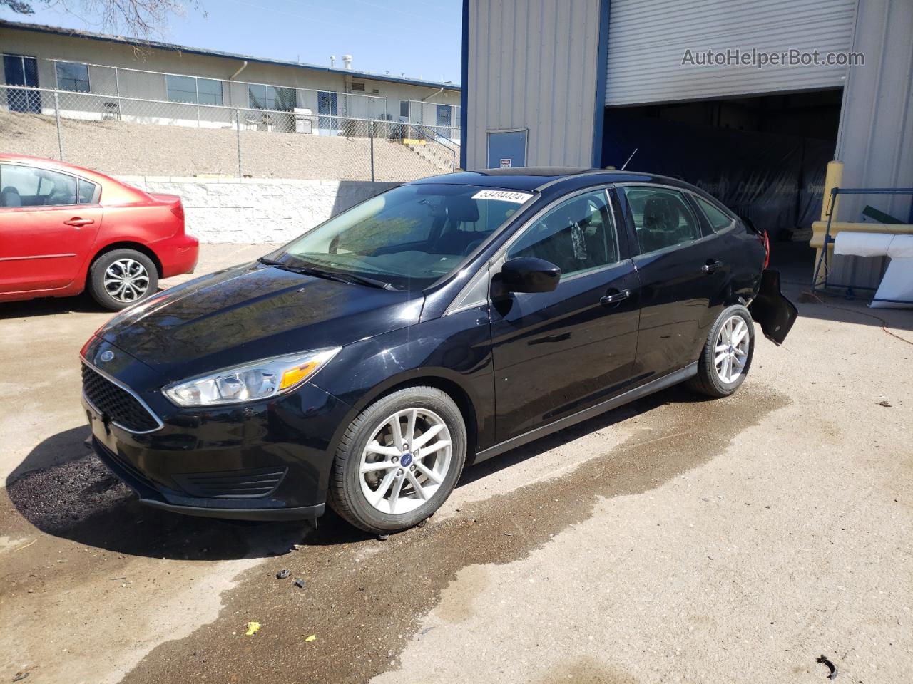 2018 Ford Focus Se Black vin: 1FADP3F29JL260975