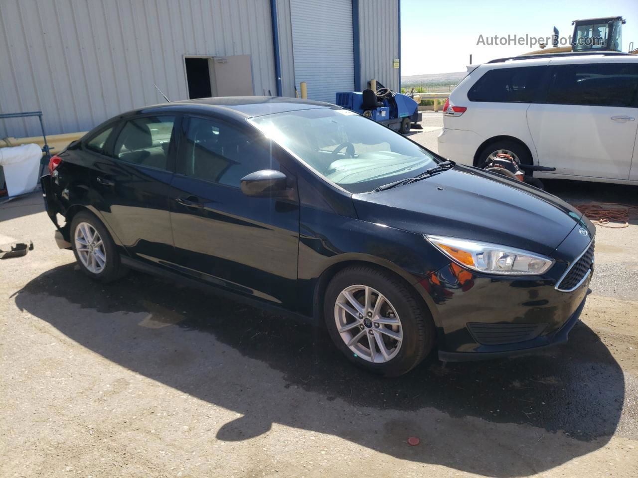 2018 Ford Focus Se Black vin: 1FADP3F29JL260975