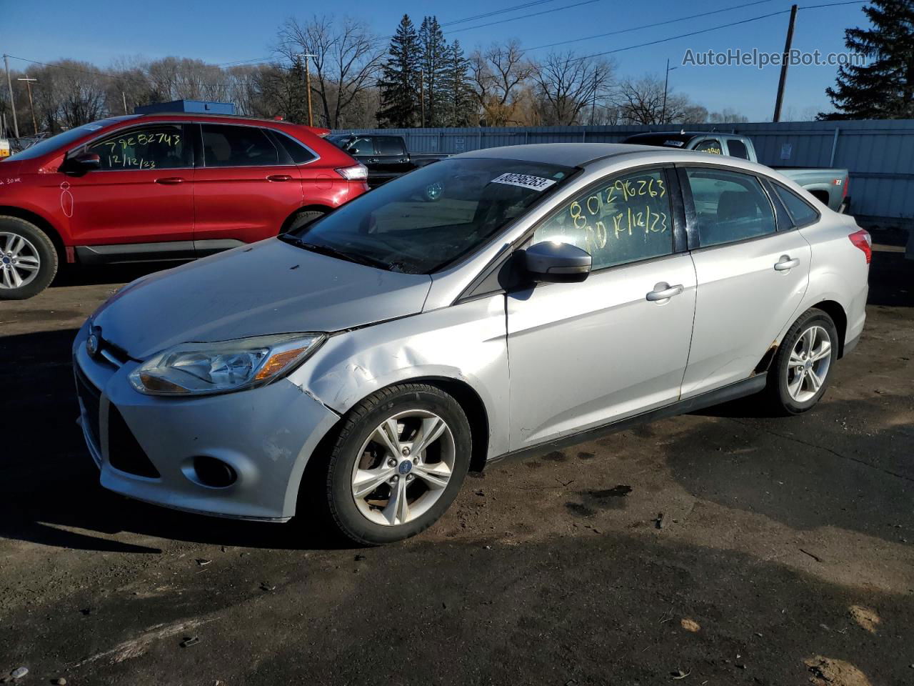 2013 Ford Focus Se Silver vin: 1FADP3F2XDL116405