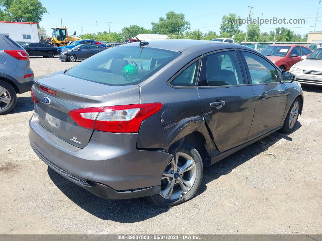 2013 Ford Focus Se Gray vin: 1FADP3F2XDL130935