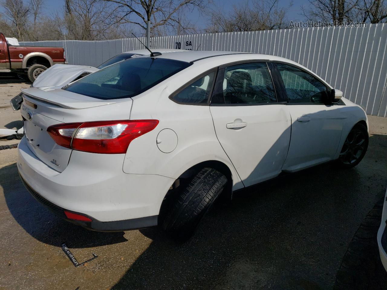 2013 Ford Focus Se White vin: 1FADP3F2XDL159254