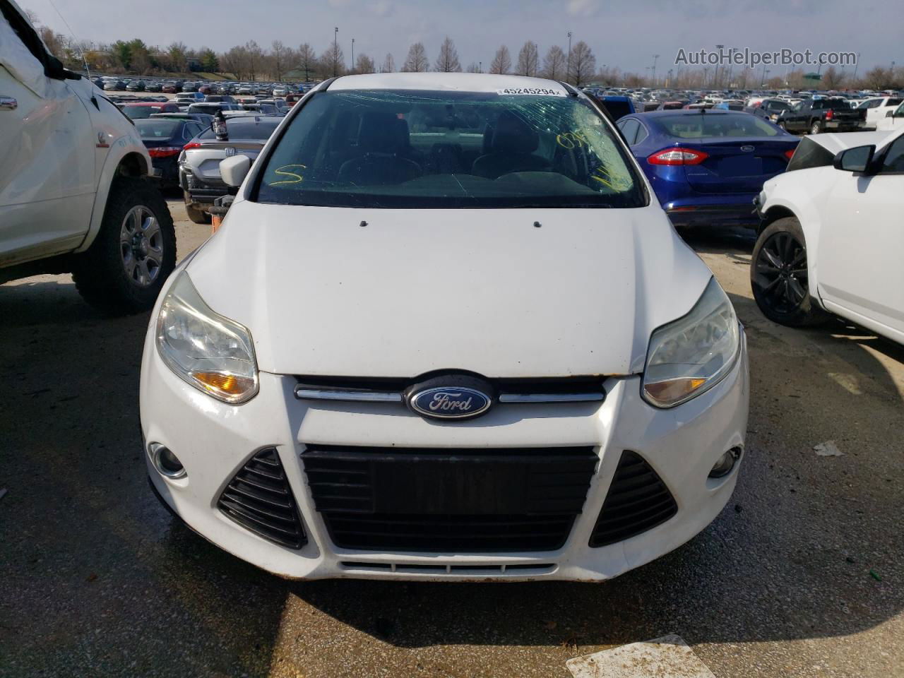 2013 Ford Focus Se White vin: 1FADP3F2XDL159254