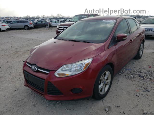 2013 Ford Focus Se Red vin: 1FADP3F2XDL219954