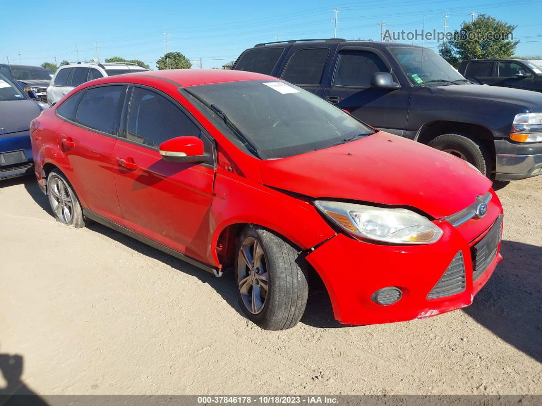 2013 Ford Focus Se Red vin: 1FADP3F2XDL262755
