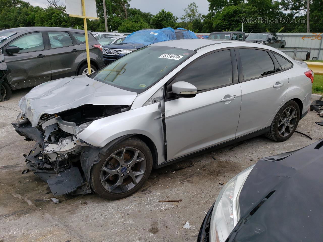 2013 Ford Focus Se Silver vin: 1FADP3F2XDL327149