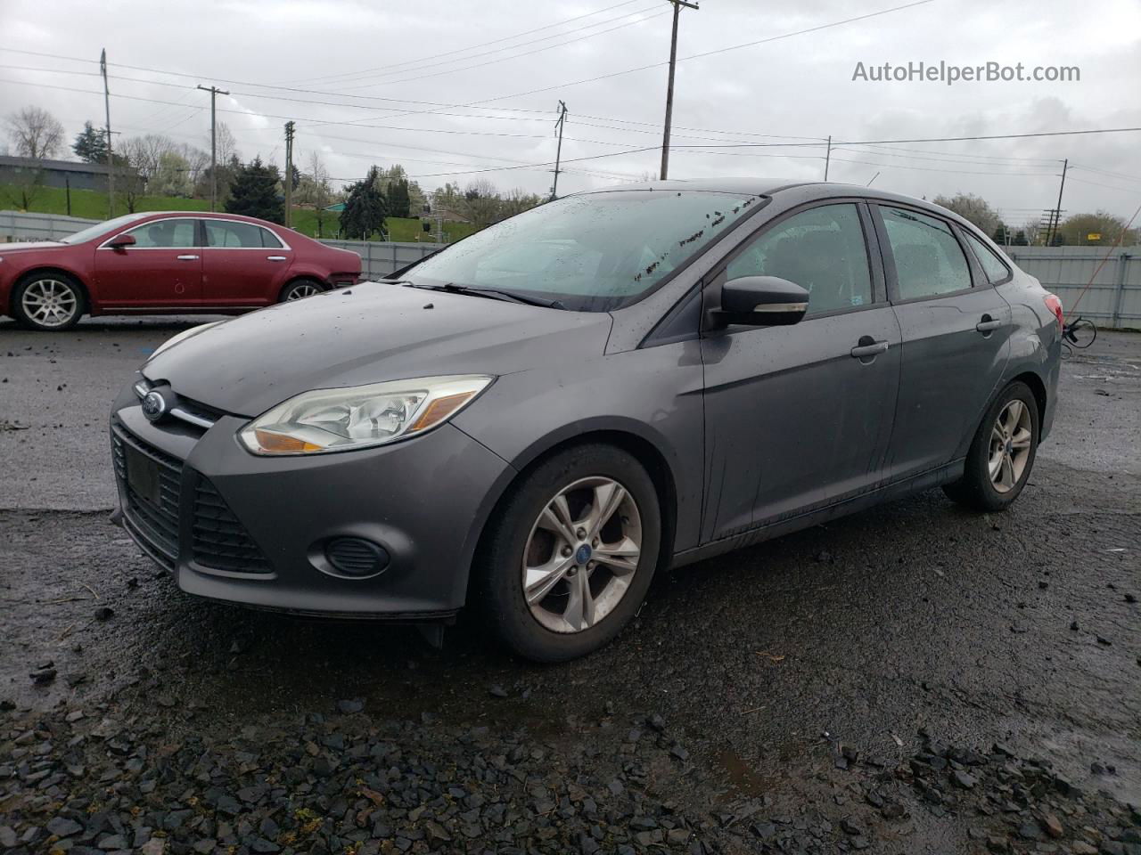 2014 Ford Focus Se Gray vin: 1FADP3F2XEL112436