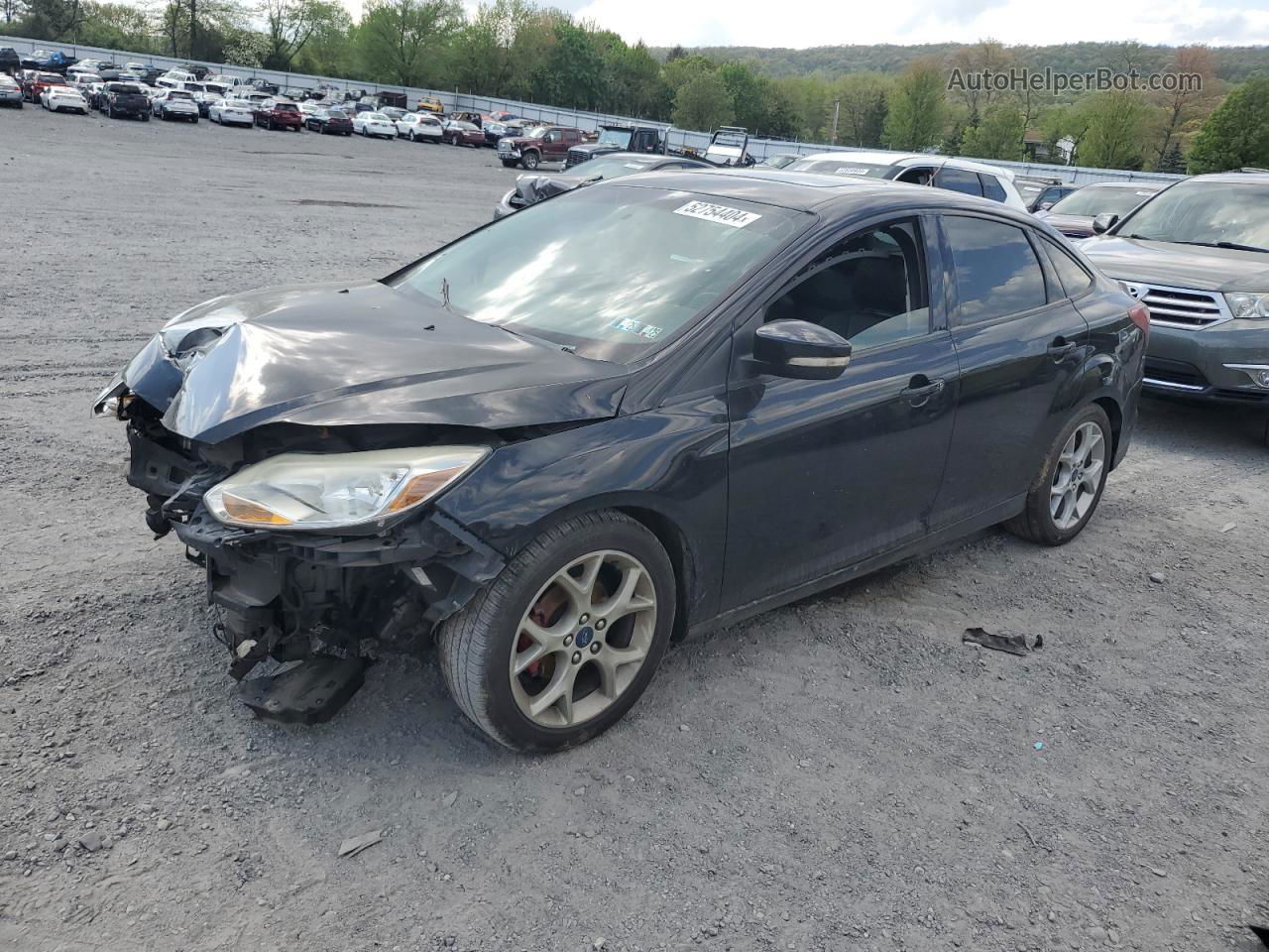 2014 Ford Focus Se Black vin: 1FADP3F2XEL205697