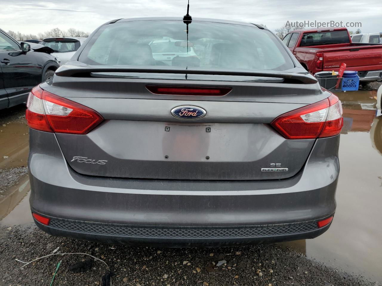 2014 Ford Focus Se Gray vin: 1FADP3F2XEL217347