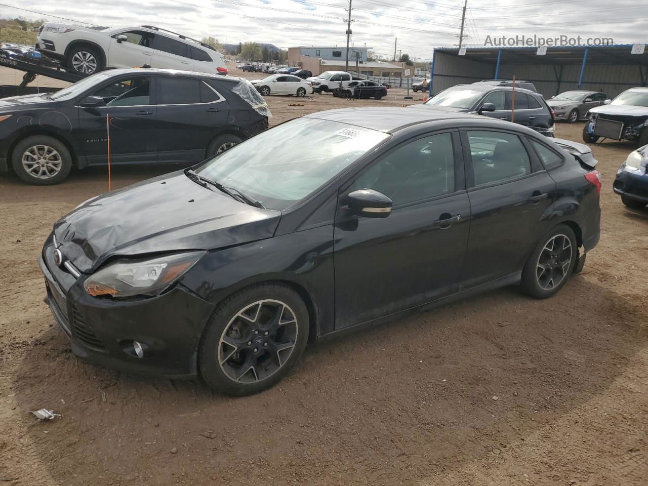 2014 Ford Focus Se Black vin: 1FADP3F2XEL224024