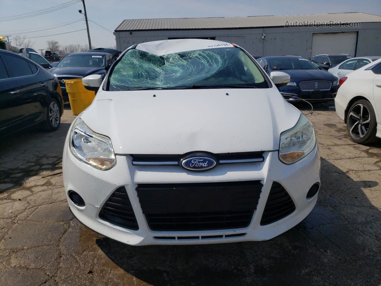 2014 Ford Focus Se White vin: 1FADP3F2XEL306304