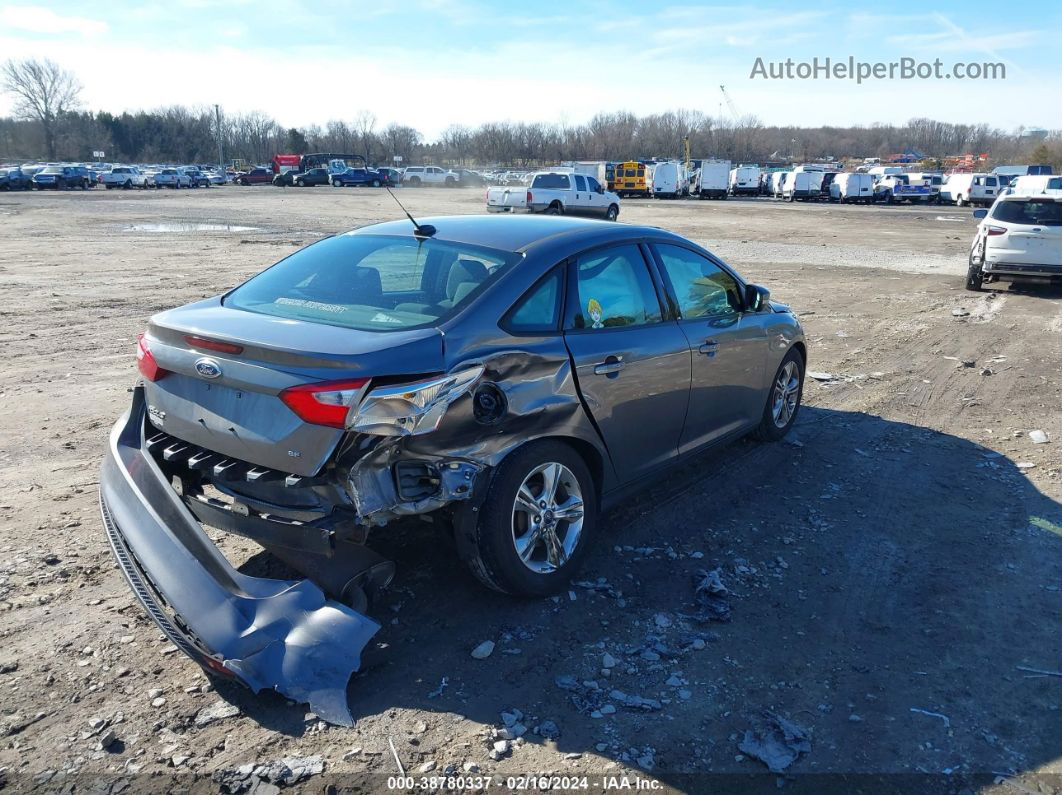 2014 Ford Focus Se Gray vin: 1FADP3F2XEL352988