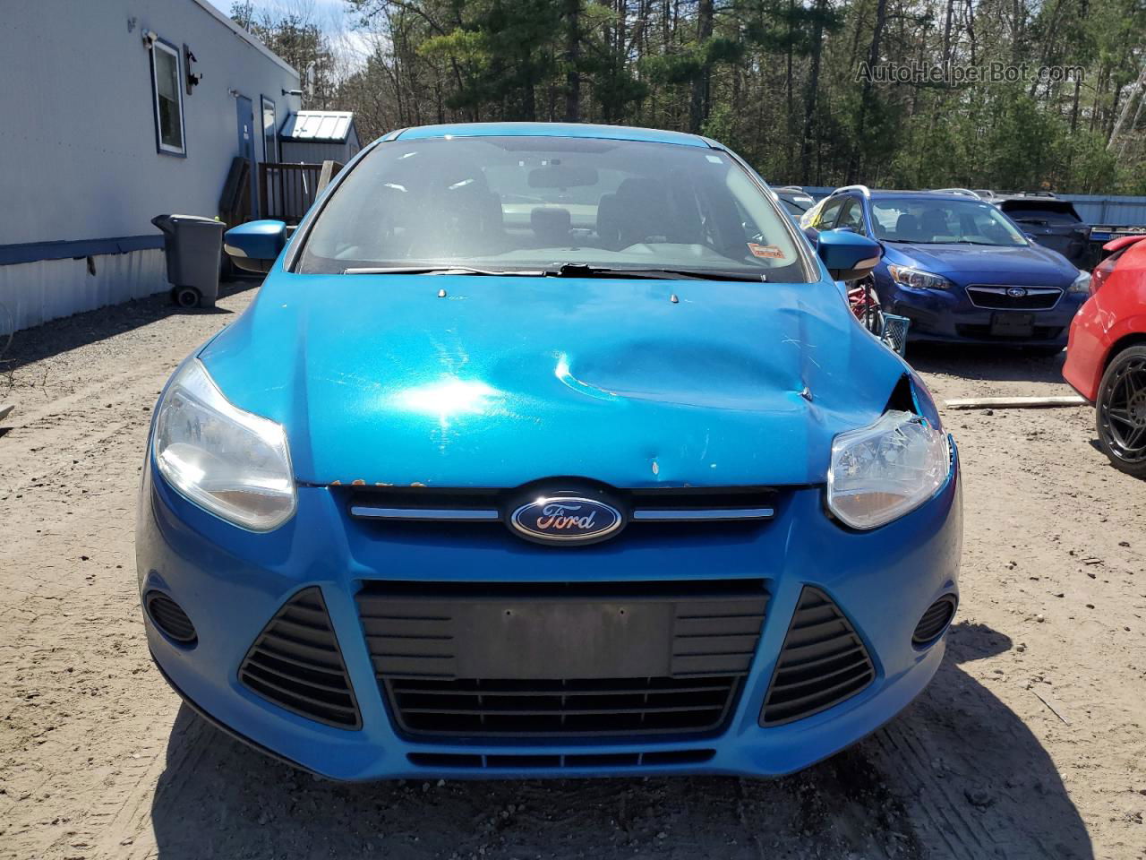 2014 Ford Focus Se Blue vin: 1FADP3F2XEL358810