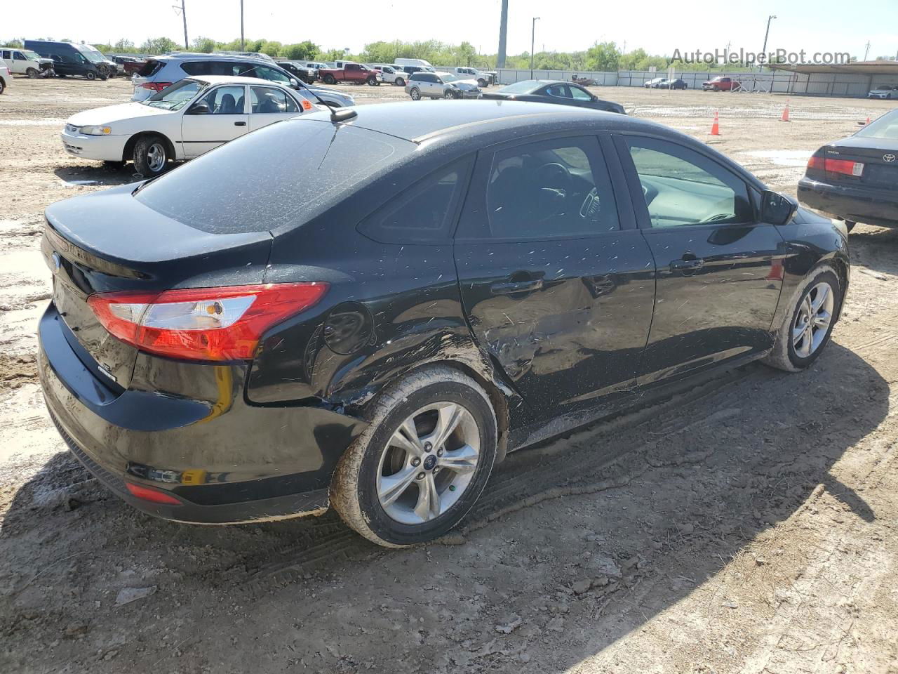 2014 Ford Focus Se Black vin: 1FADP3F2XEL390057