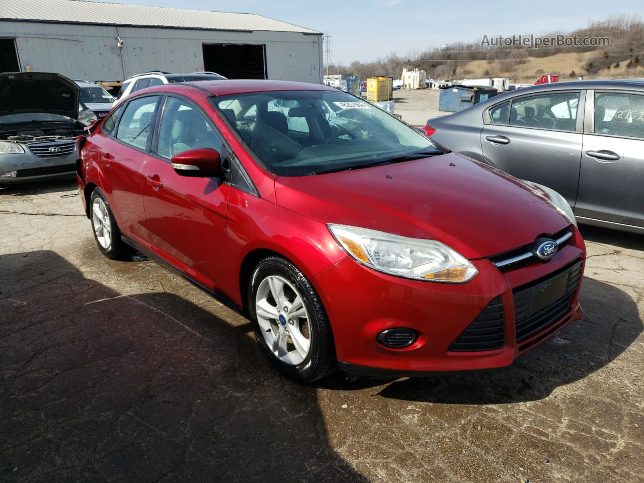 2014 Ford Focus Se Red vin: 1FADP3F2XEL396974