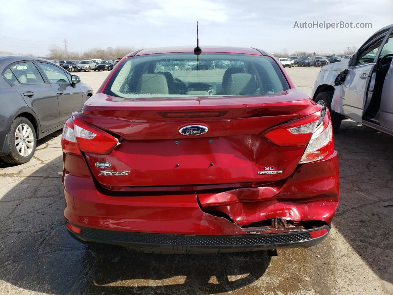 2014 Ford Focus Se Red vin: 1FADP3F2XEL396974