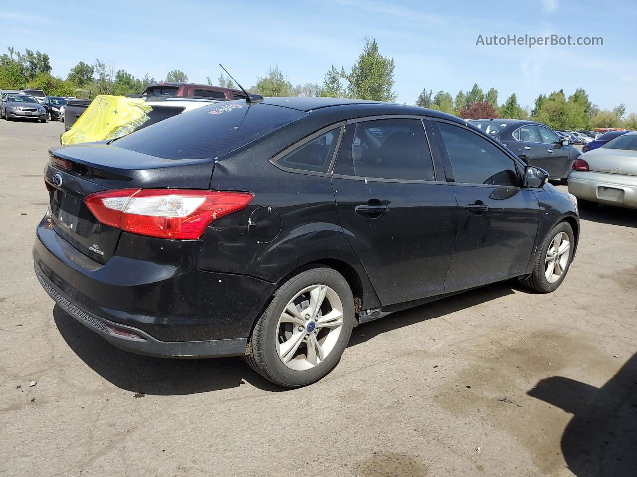 2014 Ford Focus Se Black vin: 1FADP3F2XEL443923