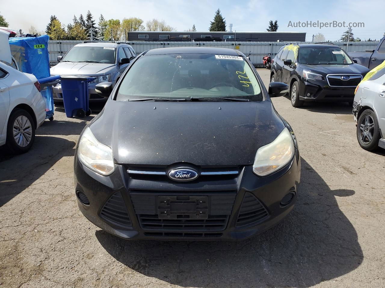 2014 Ford Focus Se Black vin: 1FADP3F2XEL443923