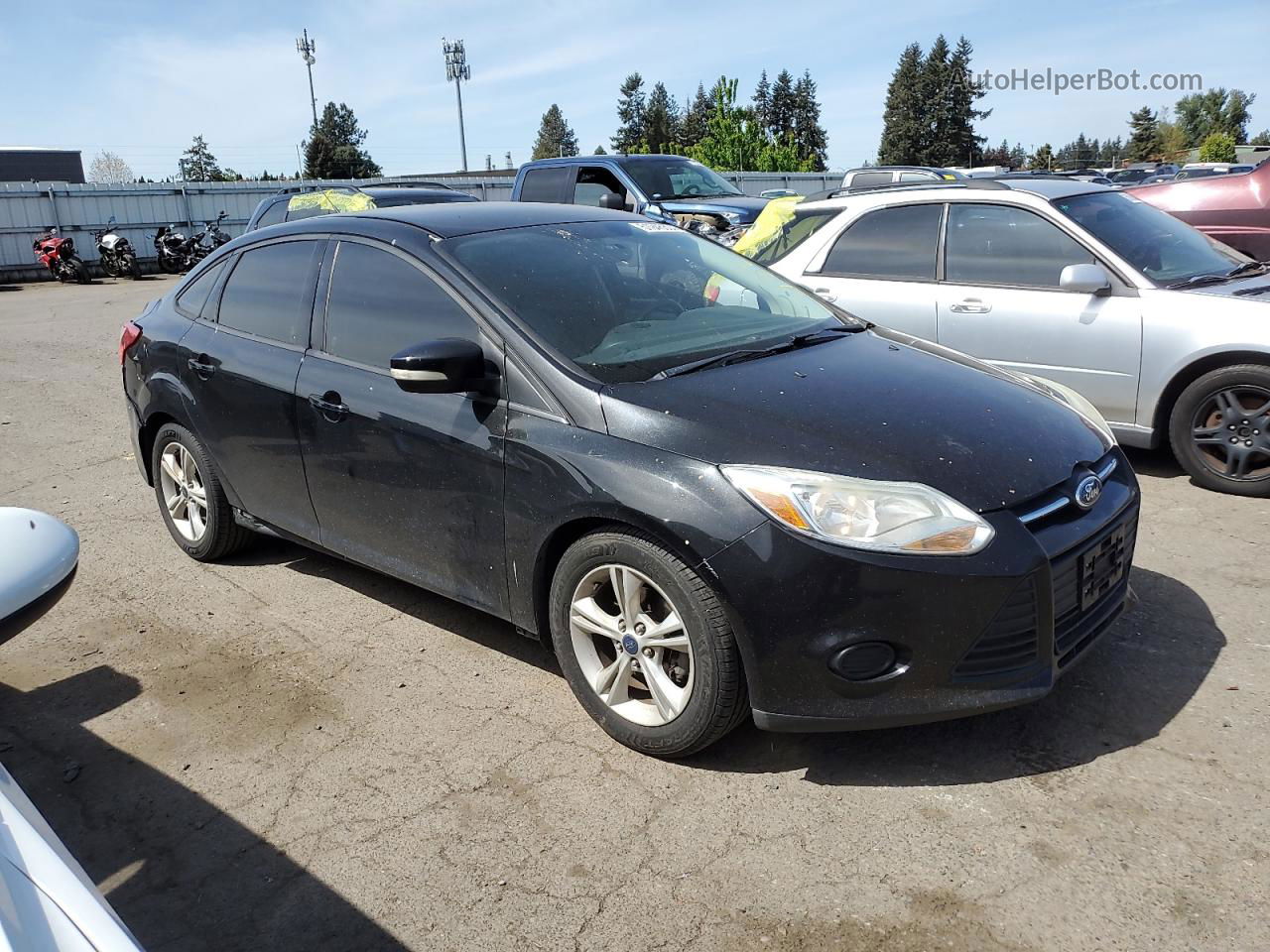 2014 Ford Focus Se Black vin: 1FADP3F2XEL443923