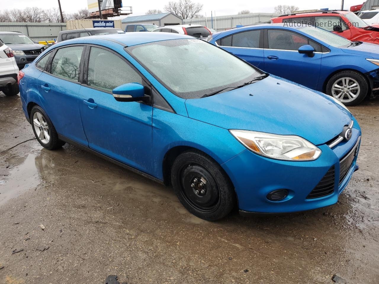 2014 Ford Focus Se Blue vin: 1FADP3F2XEL452279