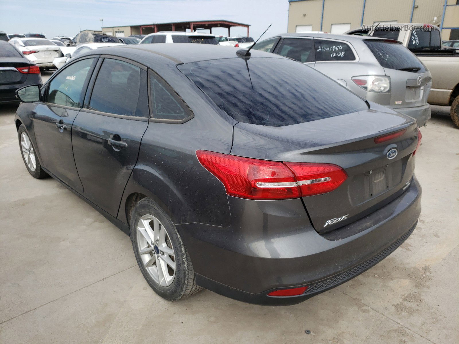 2015 Ford Focus Se Gray vin: 1FADP3F2XFL207466