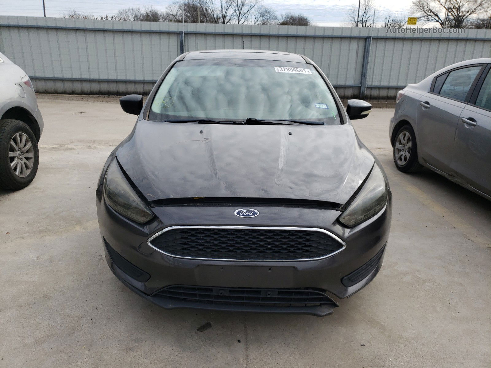 2015 Ford Focus Se Gray vin: 1FADP3F2XFL207466