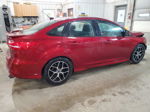 2015 Ford Focus Se Maroon vin: 1FADP3F2XFL261334