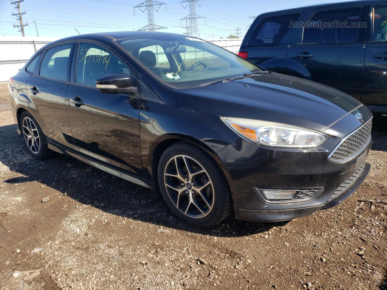 2015 Ford Focus Se Black vin: 1FADP3F2XFL268123