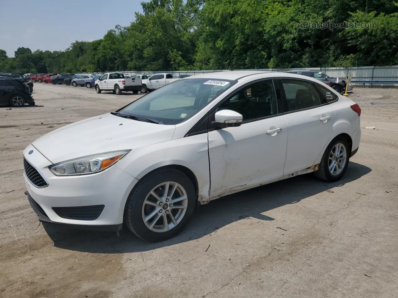 2015 Ford Focus Se White vin: 1FADP3F2XFL280370