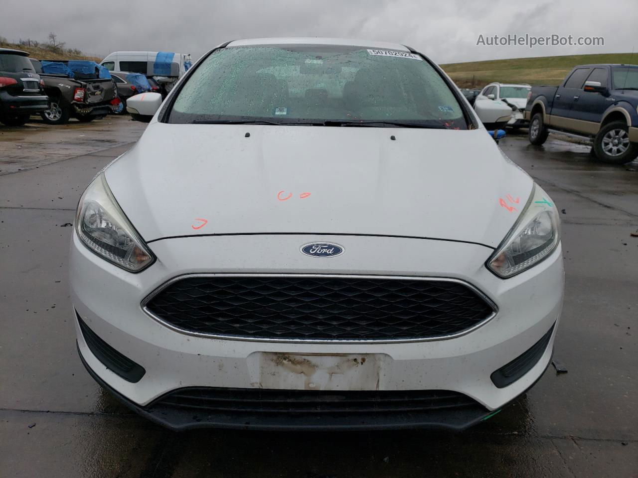 2015 Ford Focus Se White vin: 1FADP3F2XFL304926