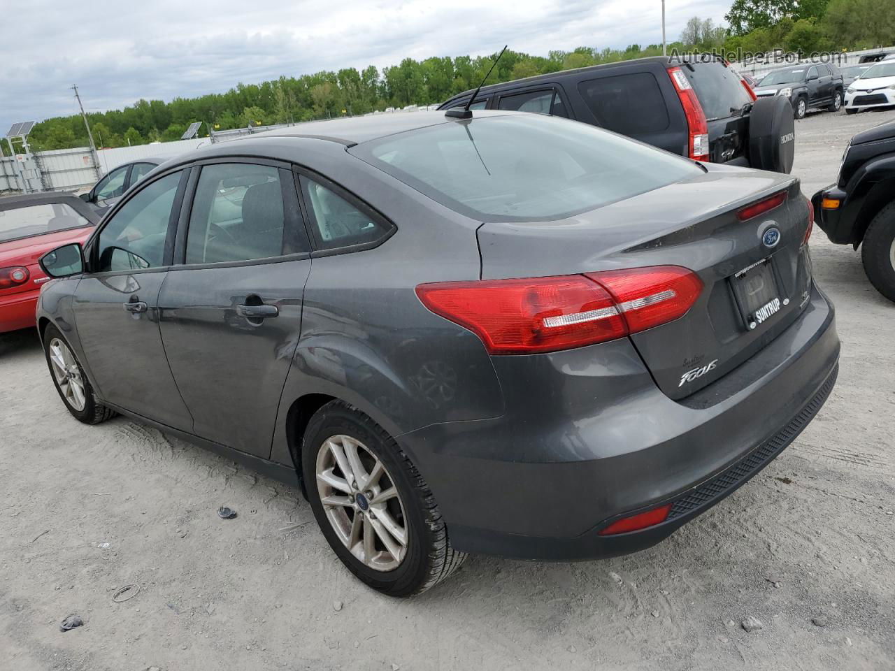 2015 Ford Focus Se Gray vin: 1FADP3F2XFL383904