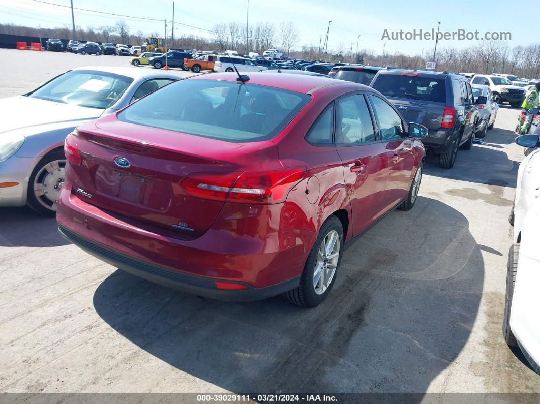 2016 Ford Focus Se Red vin: 1FADP3F2XGL237696