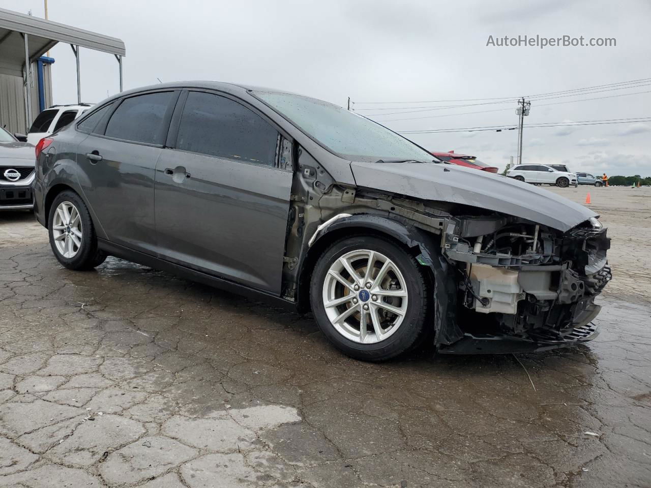 2016 Ford Focus Se Gray vin: 1FADP3F2XGL273758